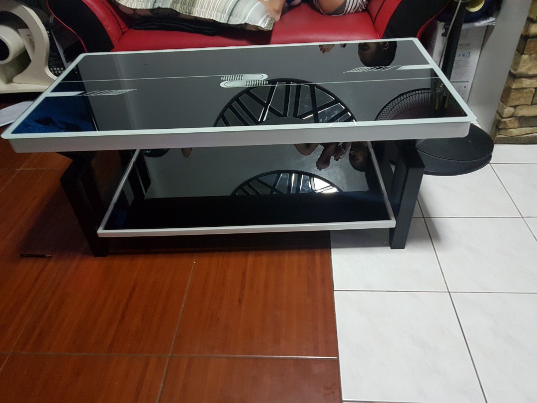 Glass Center Table 2 layers, Furniture & Home Living, Furniture, Tables & Sets on Carousell