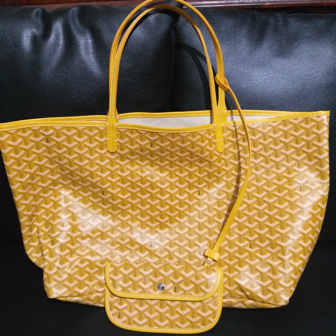 GOYARD YELLOW MUSTARD TOTE BAG LARGE, Luxury, Bags & Wallets on Carousell