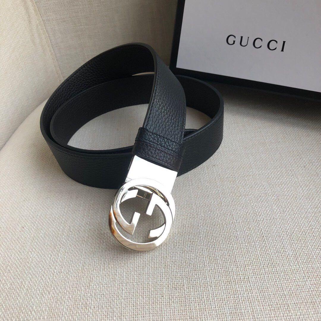Mens gucci belt silver buckle clearance