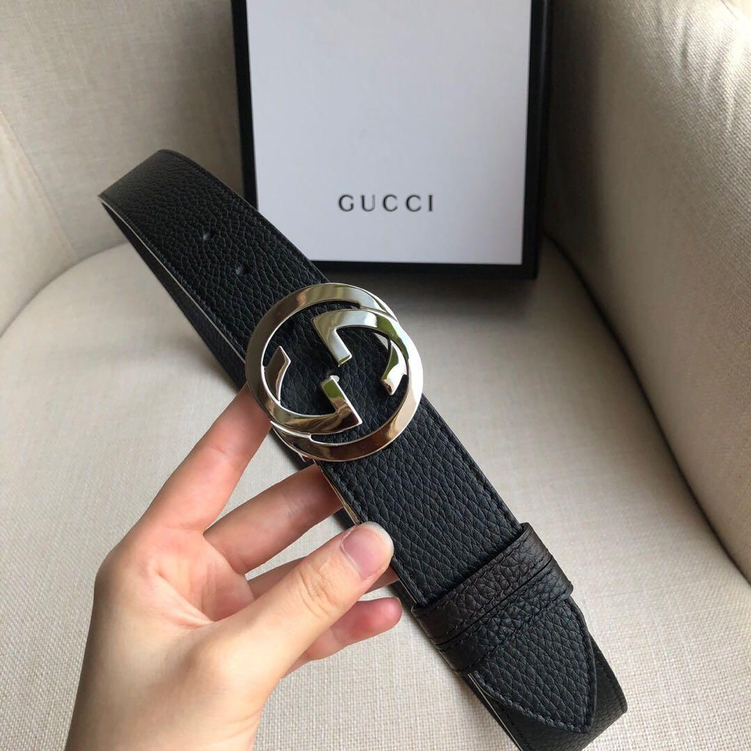 Gucci Men s Belt 4.0 Silver Gold Men s Fashion Watches