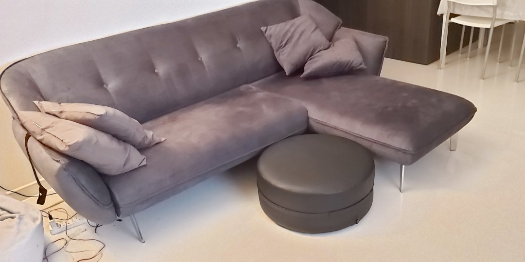 Harvey Norman Grey Couch, Furniture & Home Living, Furniture, Sofas on