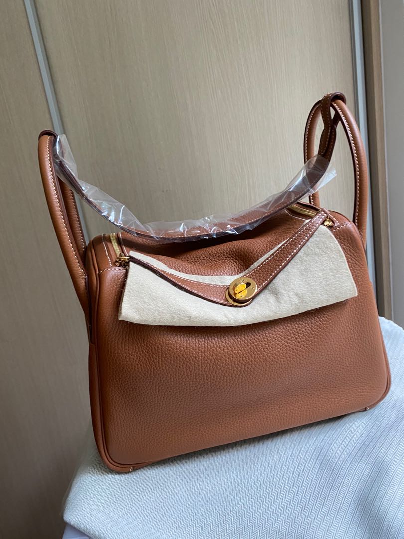 HERMES Evercolor Lindy 30 Gold 519137
