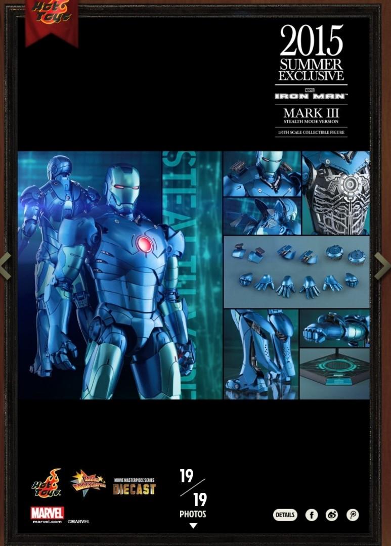 Hot Toys Iron Man Mark 3 Stealth Version MMS314D12 Hobbies