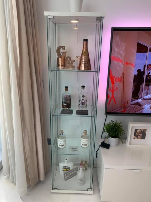 IKEA DETOLF white glass cabinet Furniture Home Living