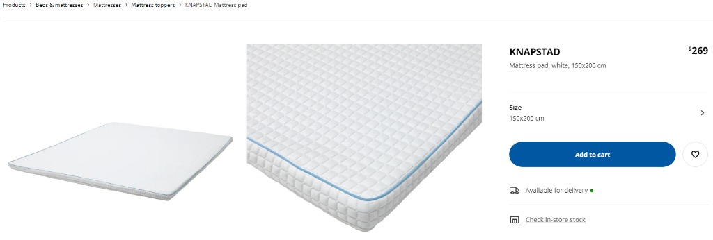 Ikea knapstad shop mattress