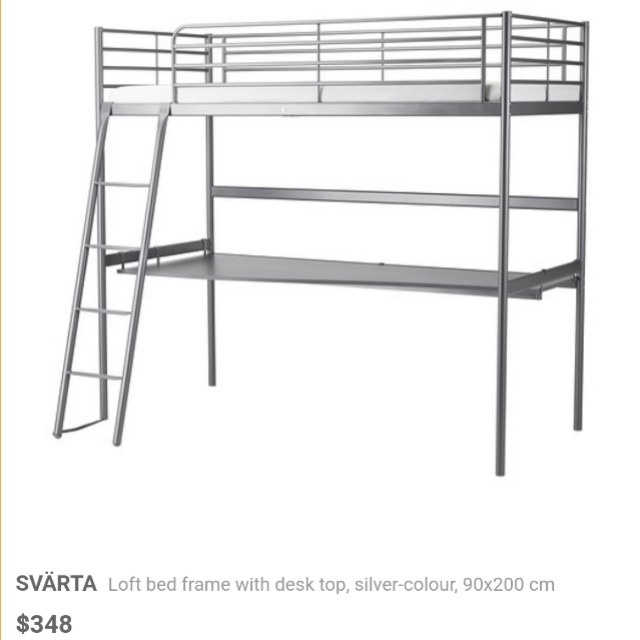 Ikea silver loft deals bed