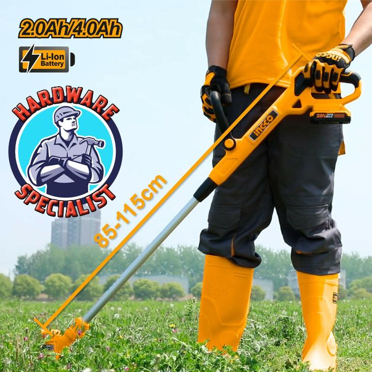 Ingco CGTLI20018 20V Cordless Grass Trimmer (Bare Unit)64884982671874111