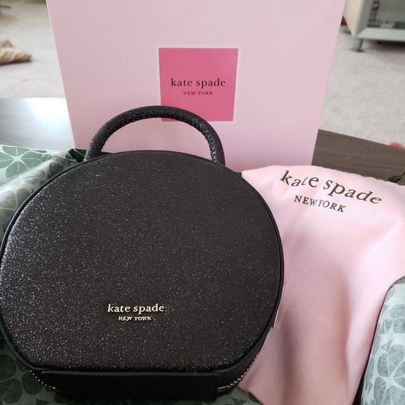 Kate Spade ANDI GLITTER MINI CANTEEN BAG, Luxury, Bags & Wallets 