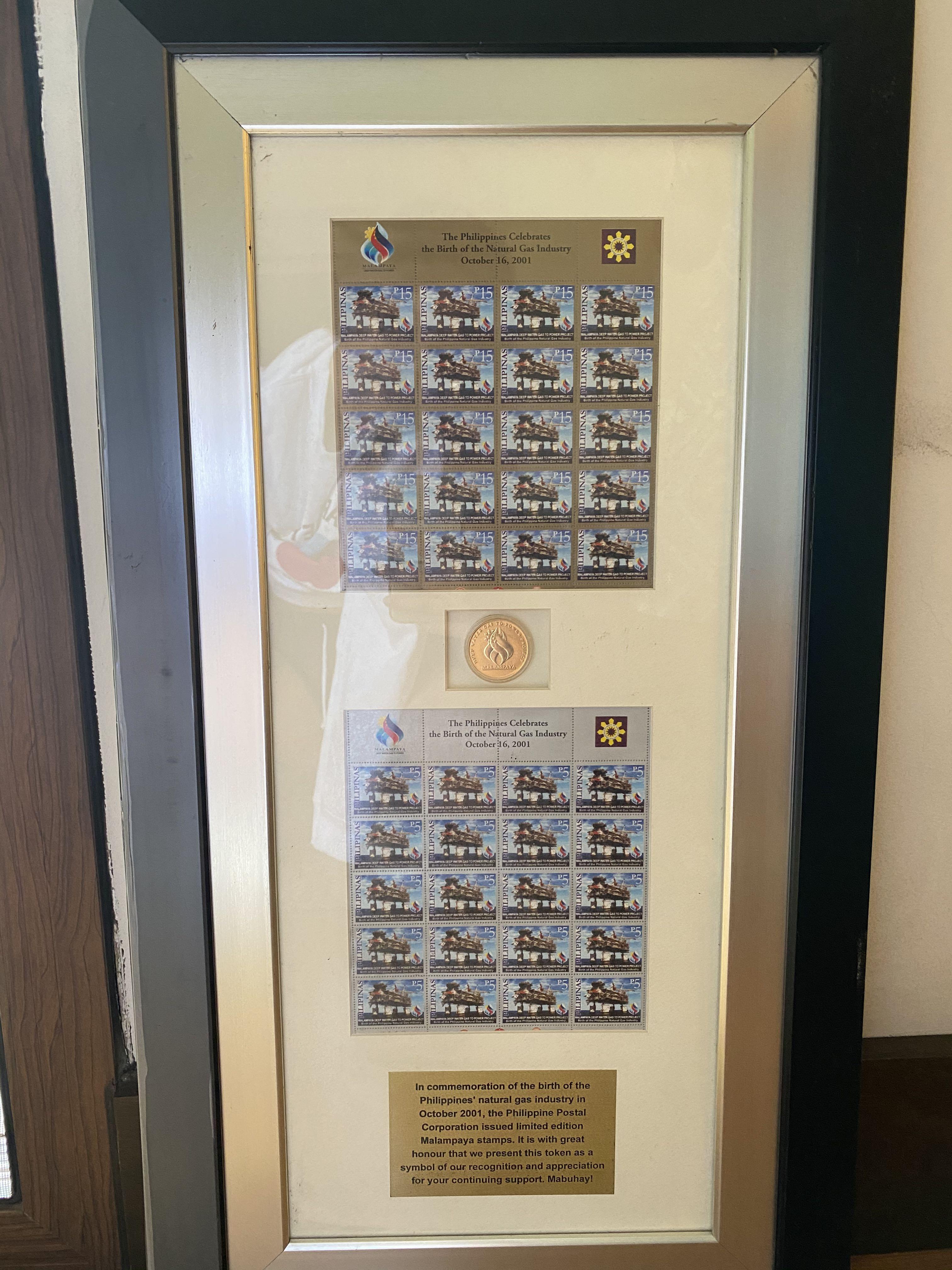 Limited Edition Framed Malampaya Stamps (Category: Frames & Pictures) located in Makati City. Submitted by malmonds (Listing ID 1048707451, Image 1). Description: RFS: Moving houses need to declutter.