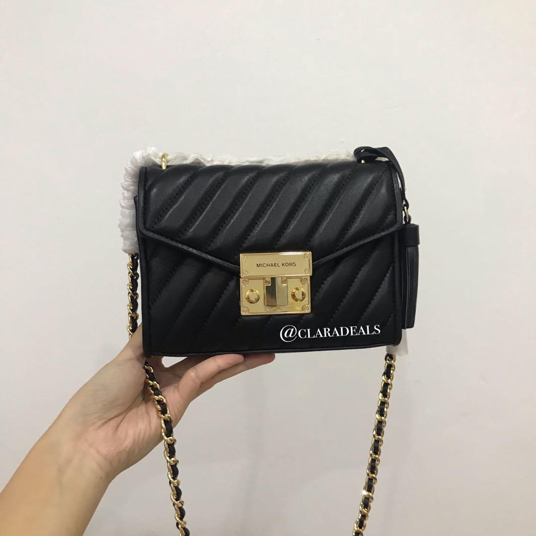 Michael Kors Small Rose Crossbody in Black at Luxe Purses