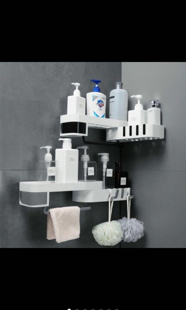 Multipurpose No Drill Wall Organizers (Category: Storage Boxes & Baskets) located in Taguig. Submitted by endlessbliss_ph (Listing ID 1048747804, Image 1). Description: Available colors: gray & black -ABS PP quality -Can be used in Bathroom or kitchen -360 degrees rotating -With wall hang stickers ( suitable for marble or glossy surface -Easy to install. Swipe left for exact measurements. FOR PRE-ORDER 5-15 days ETA, usually arrives earlier.