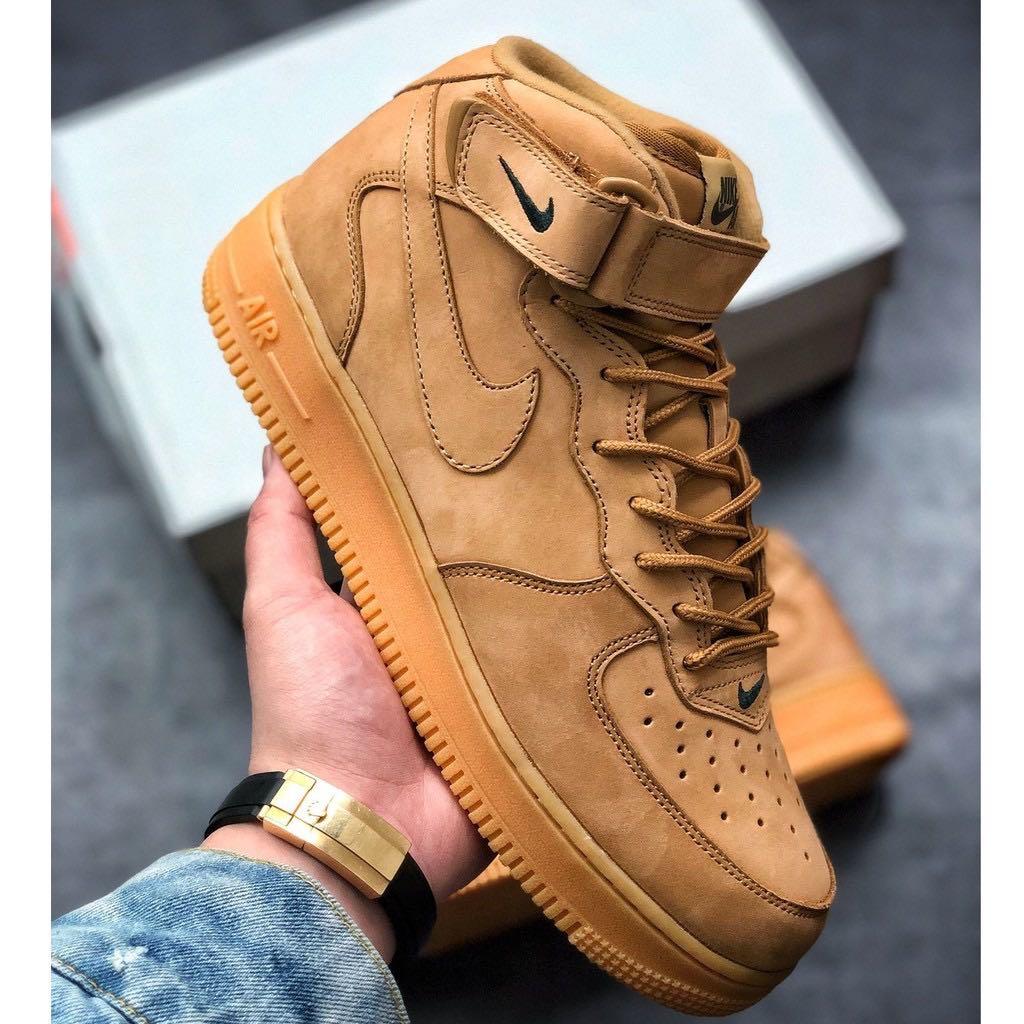 wheat high top air force ones