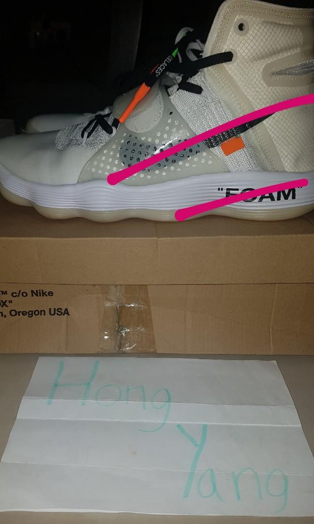 Off white hyperdunk (Category: Sneakers) located in Bayan Lepas. Submitted by hongyang8 (Listing ID 1048690587, Image 2). Description: Off white hyperdunks that dropped back in 2017. comes with full og laces , ziptie , and og offwhite shoe box..