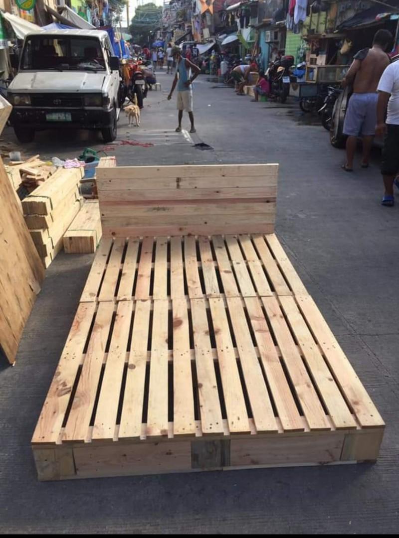 Palochina Wood Pallet Bed Frame Furniture Home Living Furniture Bed Frames Mattresses On Carousell