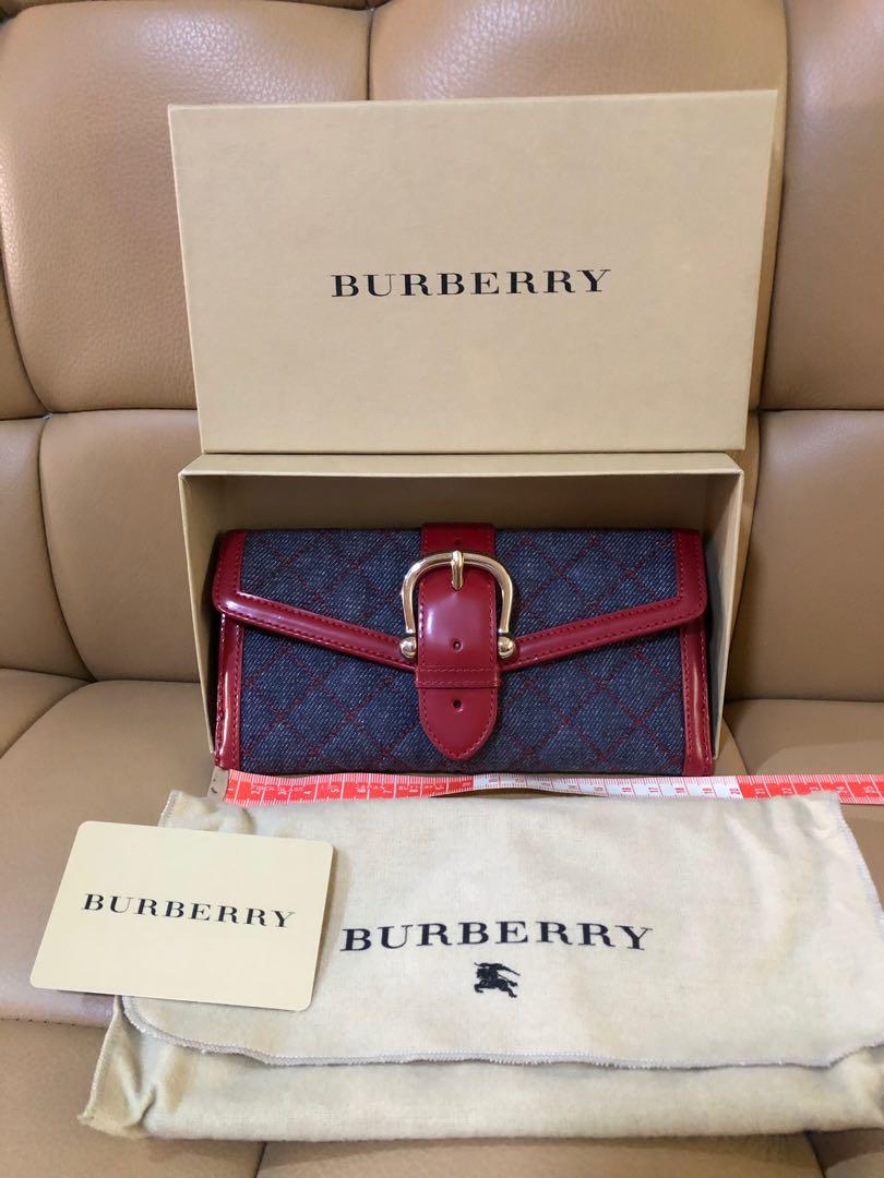 Burberry denim wallet deals