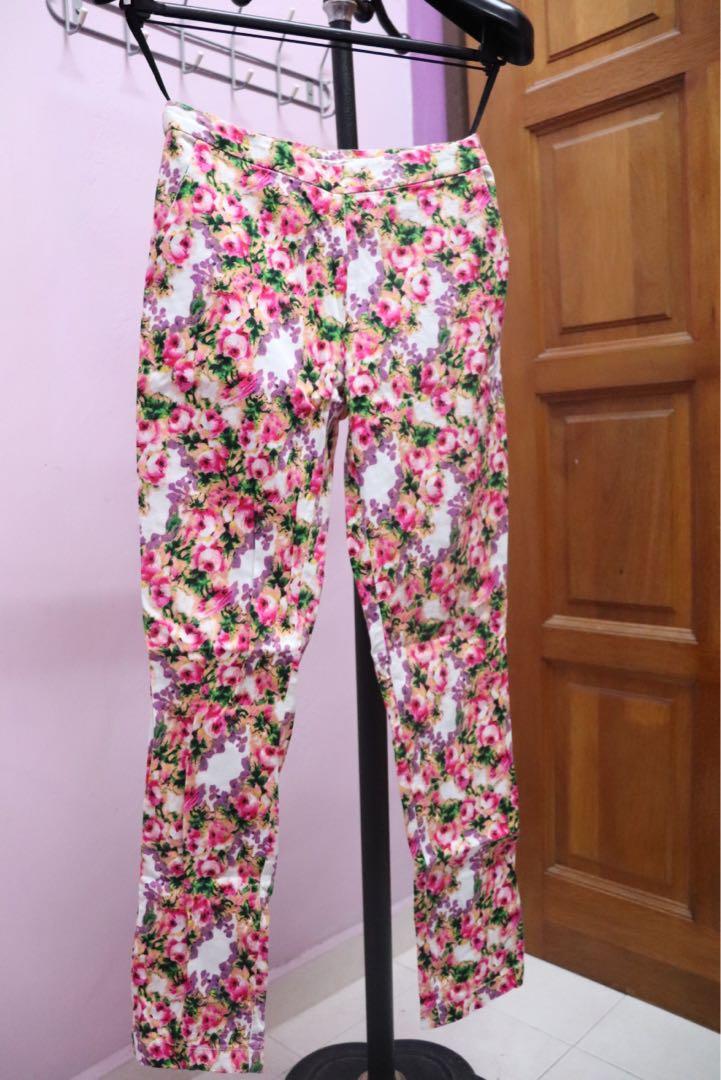 BNWT PRIMARK WOMEN'S Brown TAN Tropical Print Cropped Wide Leg Trousers  Size 12 £15.00 - PicClick UK