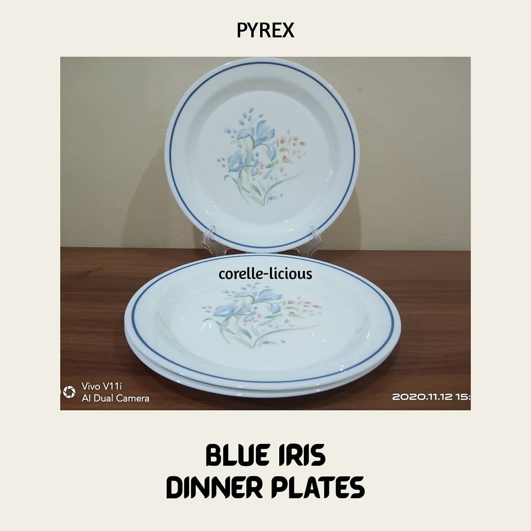 Blue on sale iris pyrex