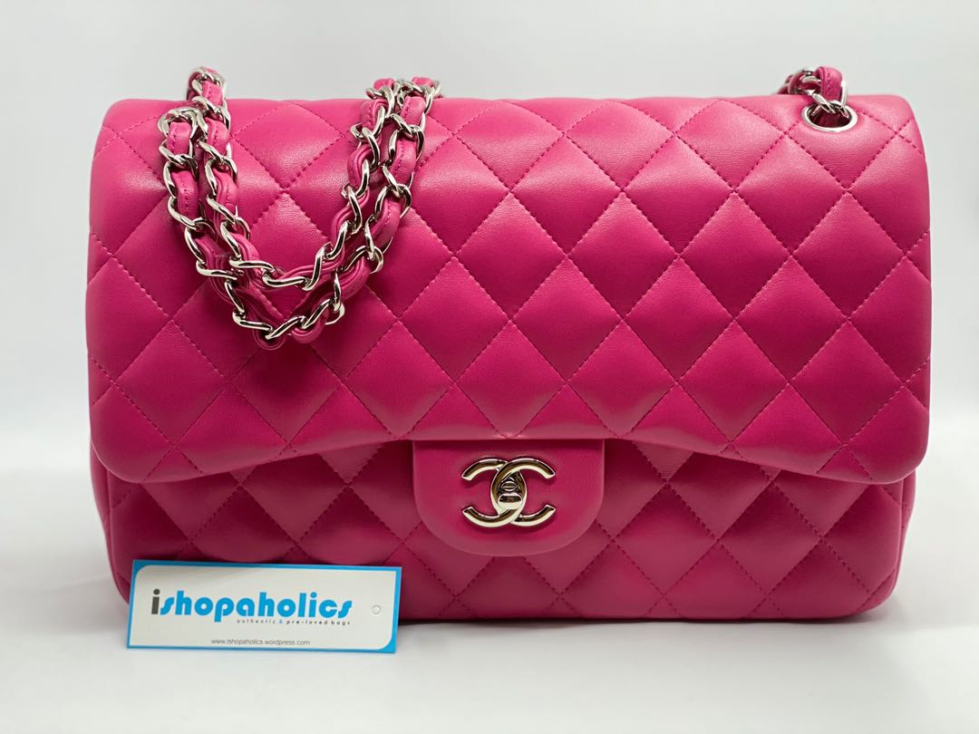 fuchsia chanel flap bag