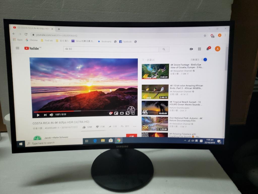 samsung 27吋 27inch lc27f390 曲面電腦顯示屏 curved monitor