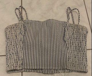 Stripey Zip Up Top