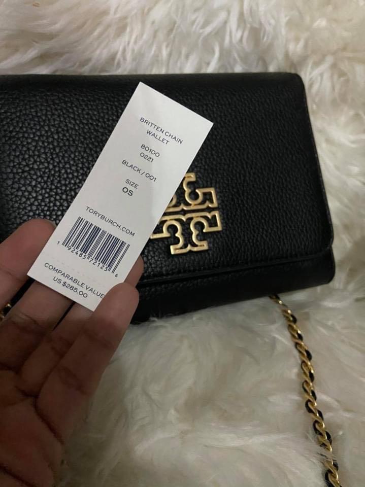 Tory Burch Britten chain wallet, Women's Fashion, Bags & Wallets, Purses &  Pouches on Carousell