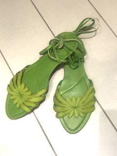 Tribu lace-up leather flat sandals