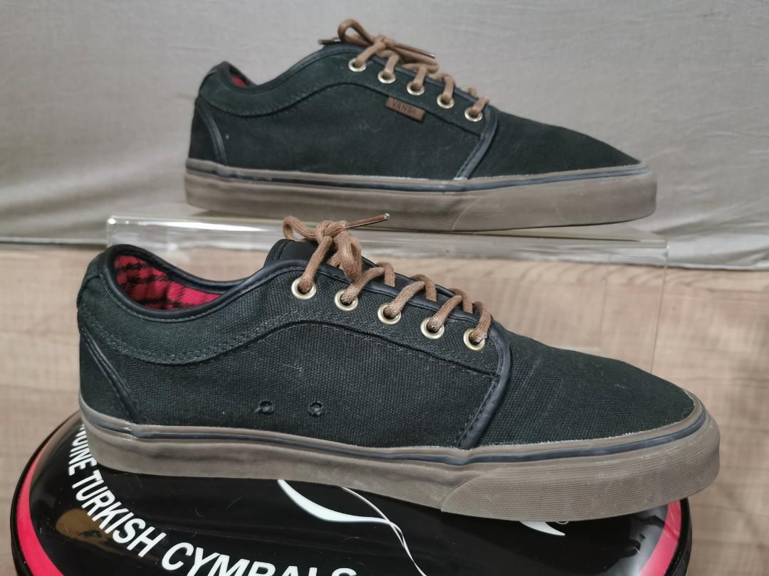 Vans chukka low black gum flannel on sale