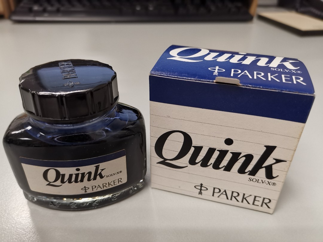 French Made Vintage Parker Super Quink Blue/Black Ink Refills