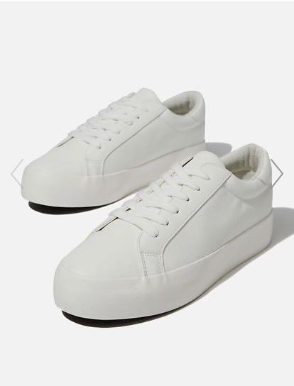 popular white platform sneakers