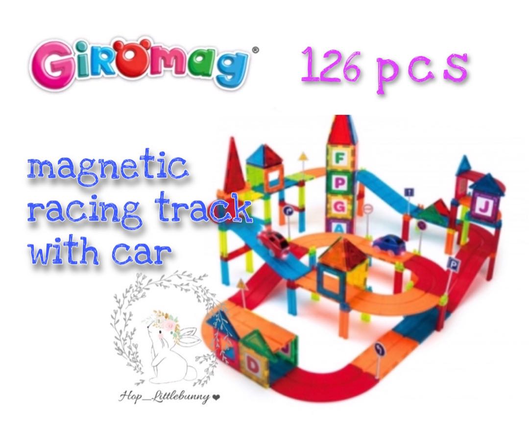 [SG Stock] 126pcs Giromag magnetic racing track with car /learning ...