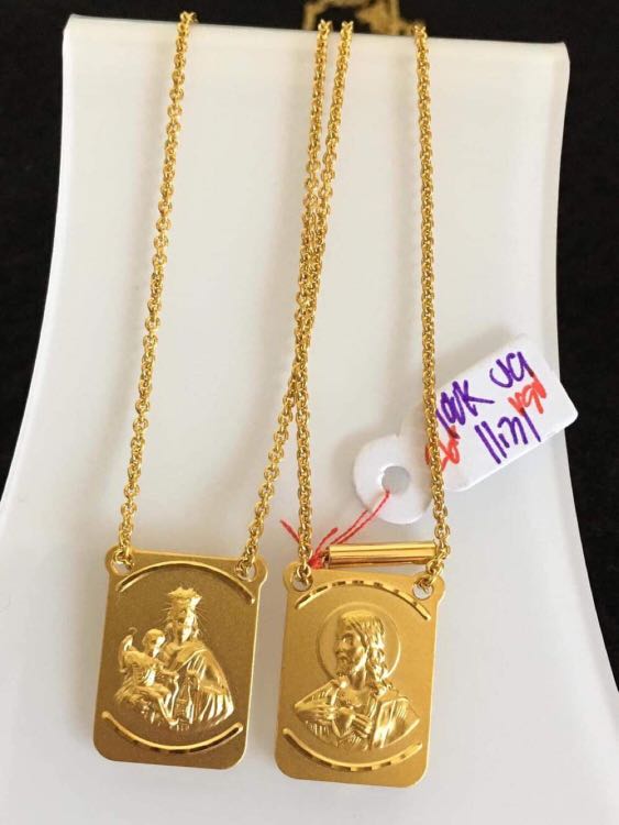 Gold scapular necklace clearance