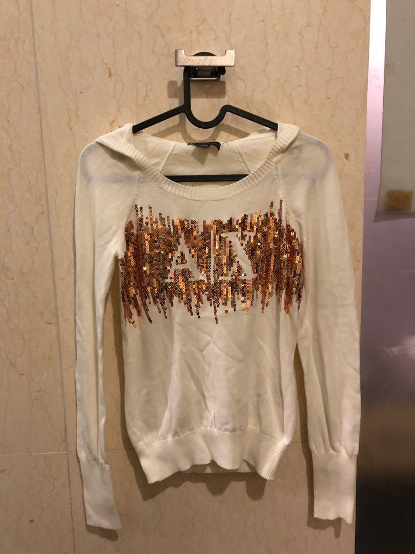 rose gold sequin sweater