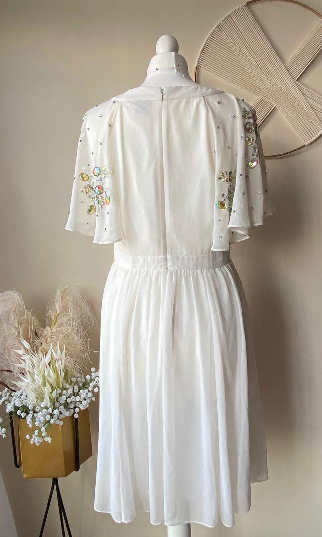 Asos mini skater new arrivals dress with butterfly embroidery