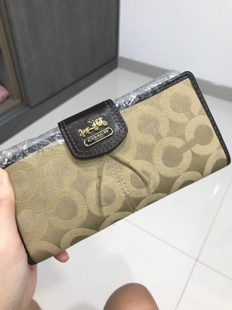 gold coach wallet