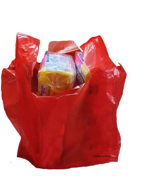 Red pvc bag shop