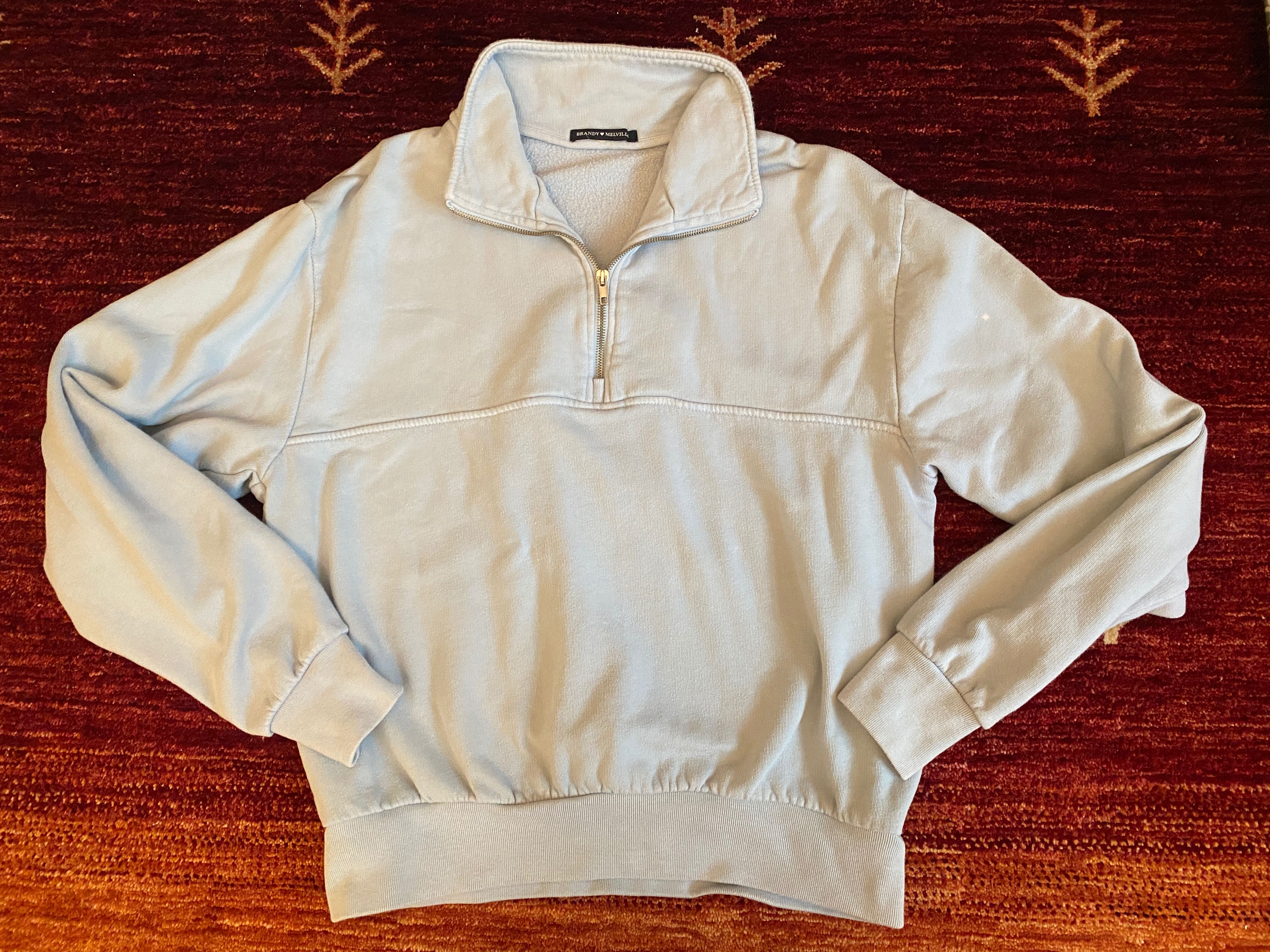 Quarter zip pullover brandy melville top