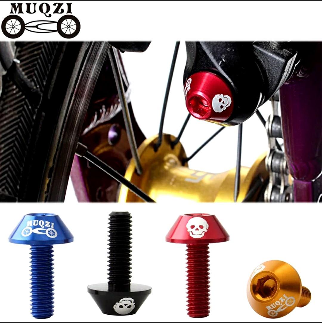 Brake MUQZI 2pcs. V Brake M6 Aluminum Alloy 7075 Bolts Mountain Road Bike Foldable Bicycle Folding Ebike PAB