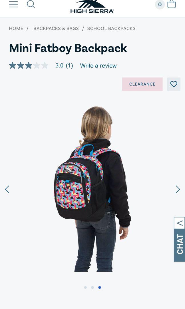 High sierra mini fatboy backpack hot sale