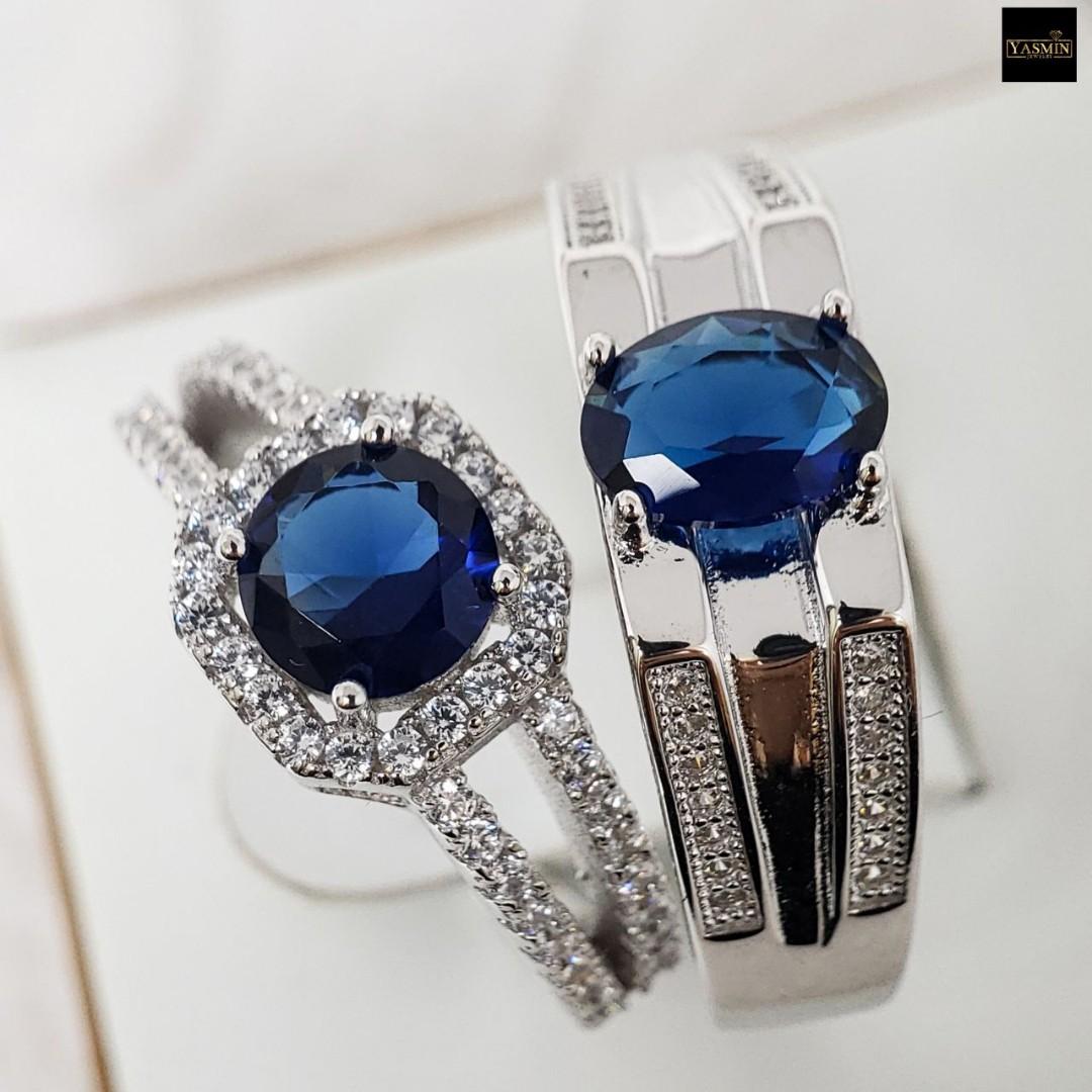 Cincin Couple Silver 925 Russian Ivory Blue Women s Fashion Jewelry Organisers Rings on Carousell