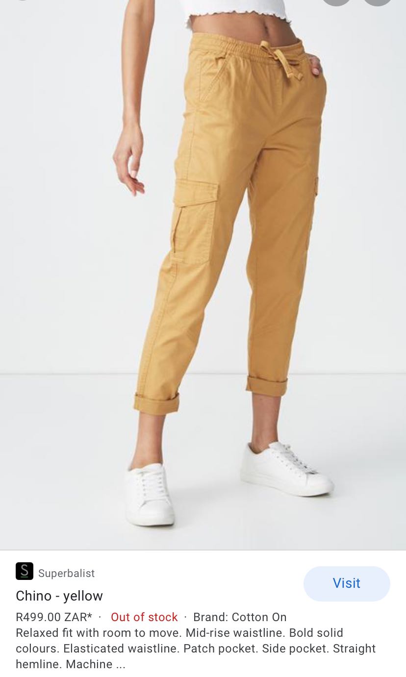 yellow cargo sweatpants