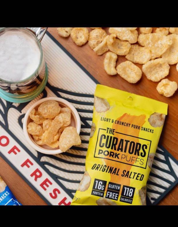 Curators Pork Skin Puffs (Keto friendly, high protein!), Food & Drinks