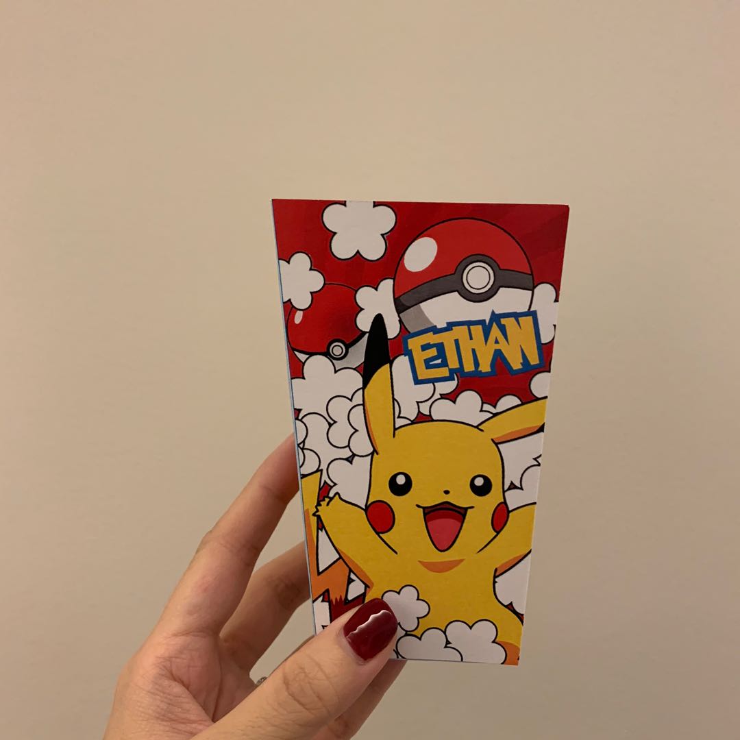 Customised Pokémon popcorn box, Hobbies & Toys, Stationery & Craft
