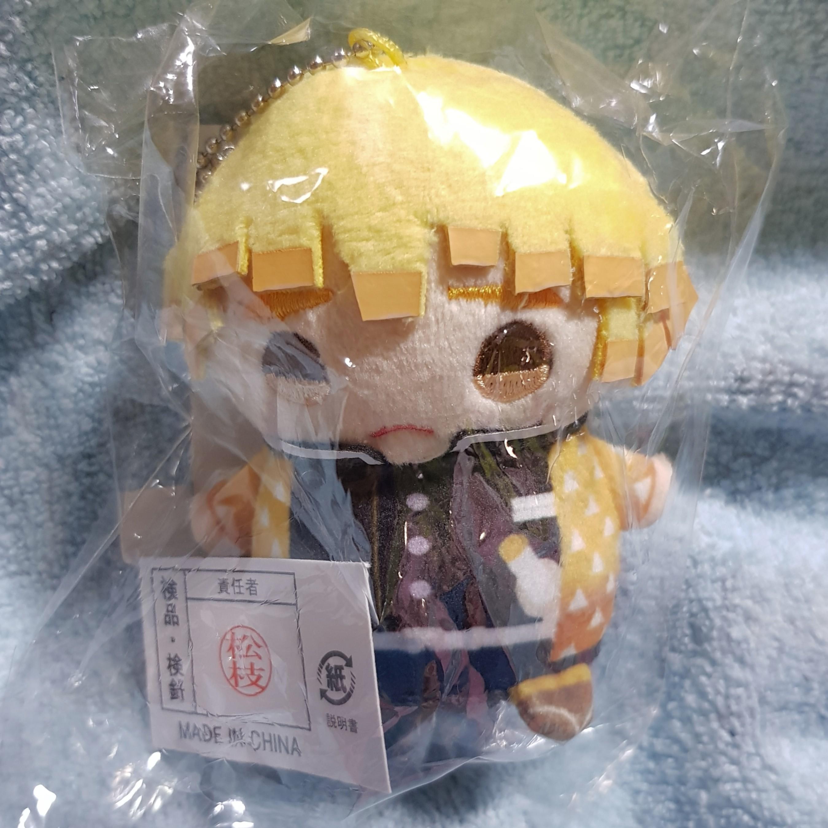 Demon Slayer Kimetsu no Yaiba Zenitsu Agatsuma Plush Charm Keychain by FuRyu