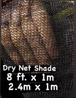 Dry Net Shade (Black) 8ft x 1m/ 2.4m x 1m for Greenhouse and Construction