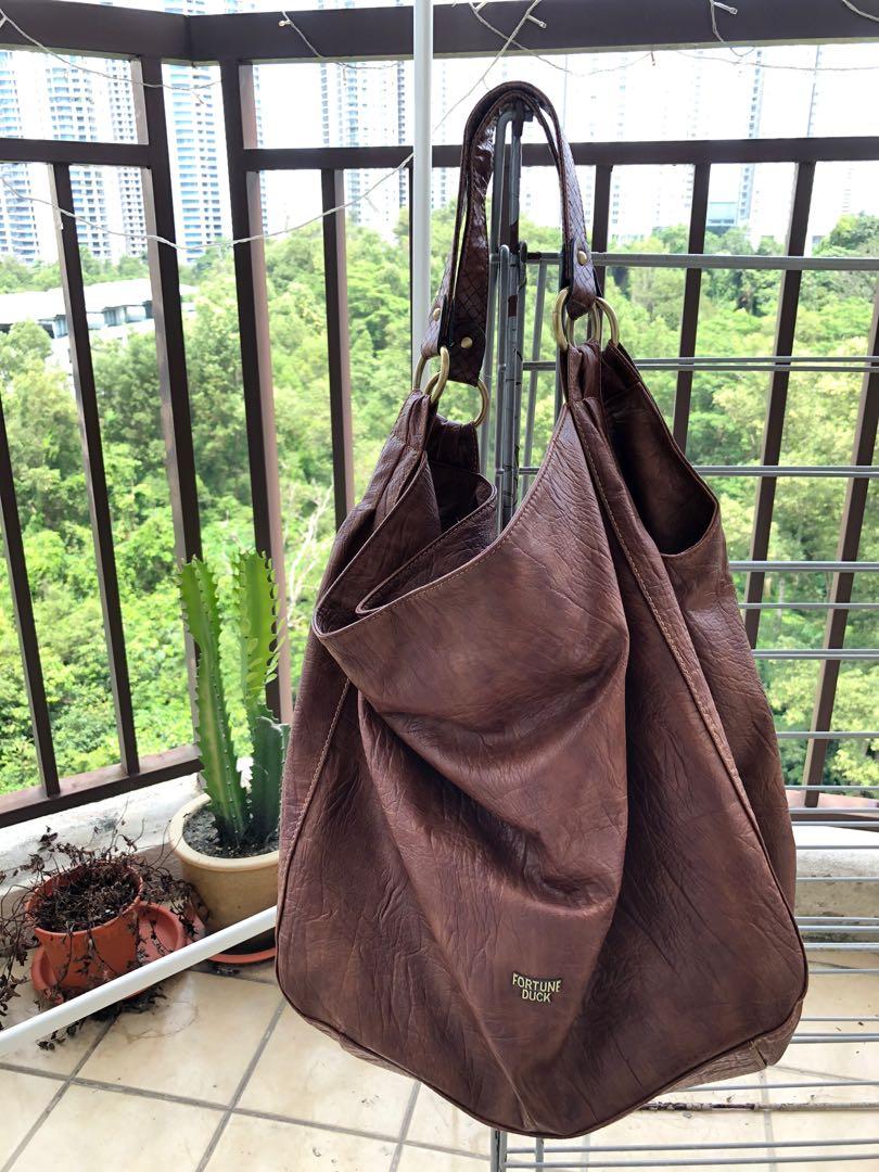 Fortune Duck Leather Handbag