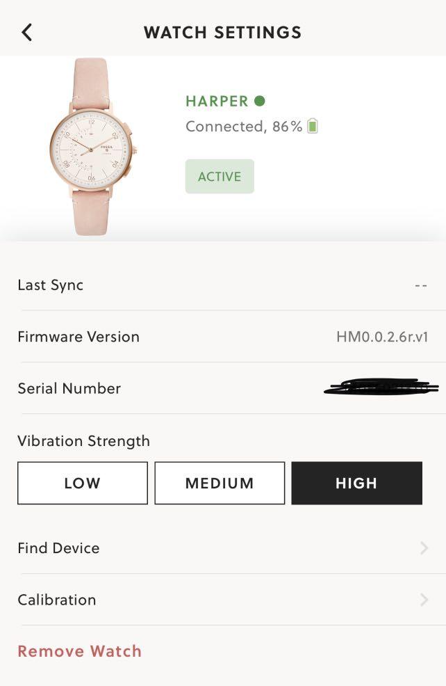 Fossil best sale hybrid harper