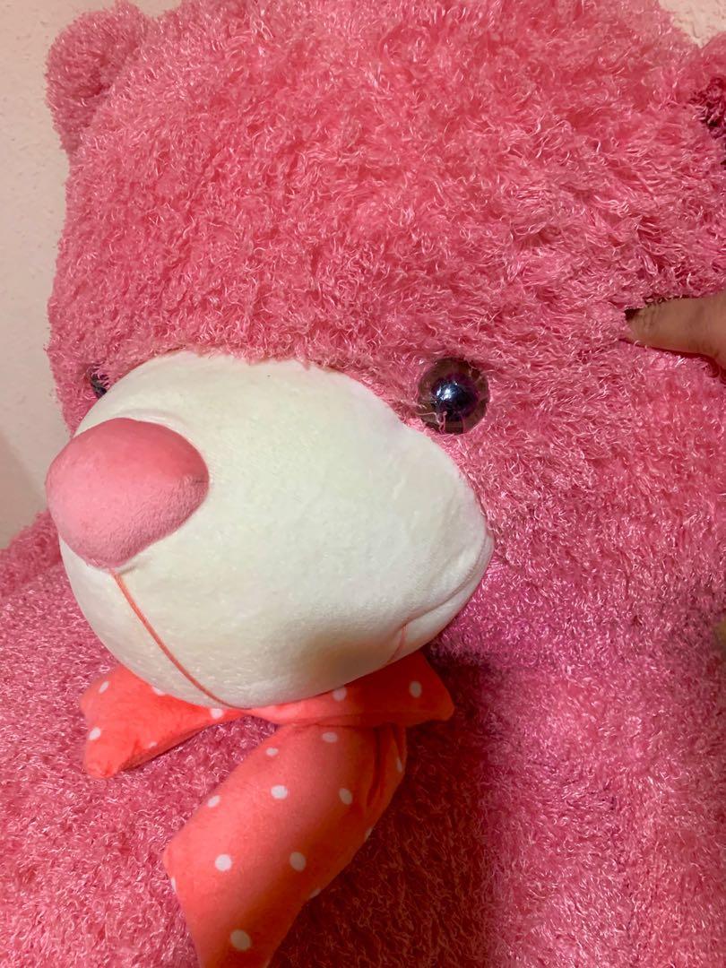 big pink stuffed animal