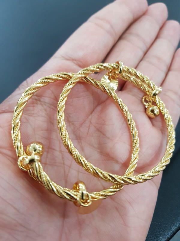 Adjustable best sale gold bangles