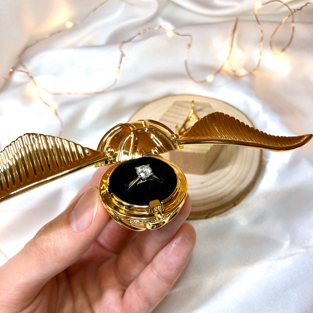 Golden Snitch Ring Box / Harry Potter Proposal / Creative