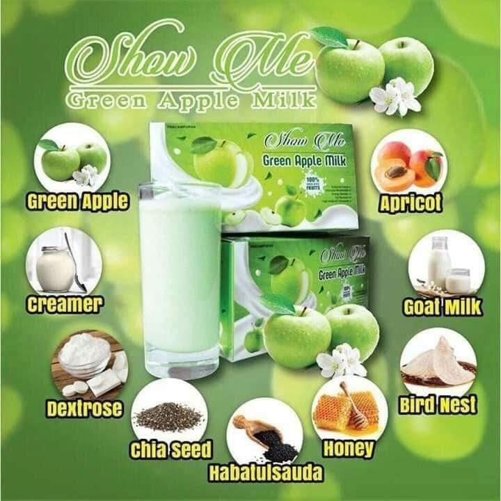 Green Apple Milk Susu Epal Hijau Susu Jamu Susu Showme Health Nutrition Health Supplements Health Food Drinks Tonics On Carousell